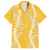 Puakenikeni and Maile Lei Family Matching Long Sleeve Bodycon Dress and Hawaiian Shirt Gold Double Strand Lei
