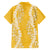 Puakenikeni and Maile Lei Family Matching Long Sleeve Bodycon Dress and Hawaiian Shirt Gold Double Strand Lei