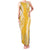 Puakenikeni and Maile Lei Family Matching Tank Maxi Dress and Hawaiian Shirt Gold Double Strand Lei