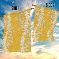 Puakenikeni and Maile Lei Garden Flag Gold Double Strand Lei