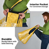 Puakenikeni and Maile Lei Grocery Bag Gold Double Strand Lei