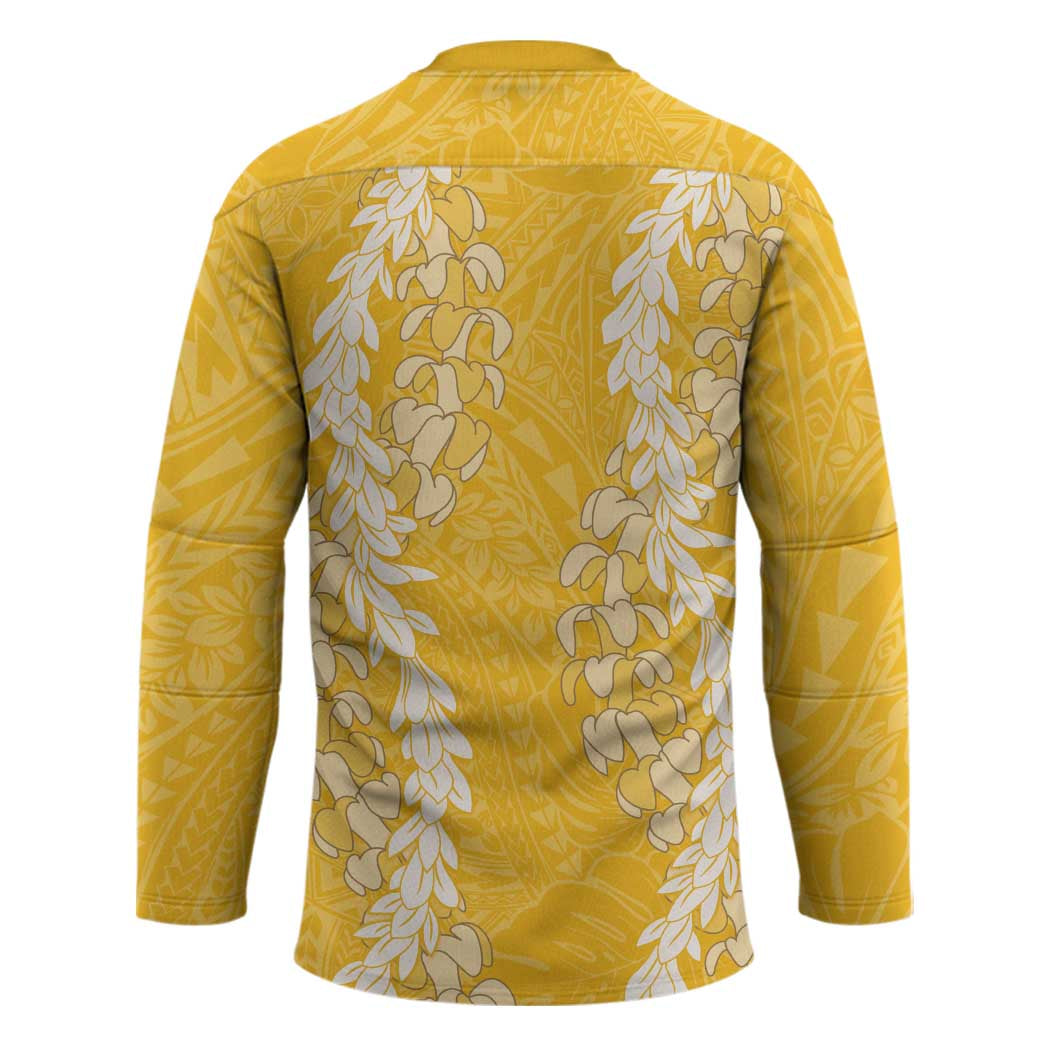 Puakenikeni and Maile Lei Hockey Jersey Gold Double Strand Lei - Polynesian Pride