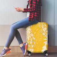 Puakenikeni and Maile Lei Luggage Cover Gold Double Strand Lei