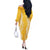 Puakenikeni and Maile Lei Off The Shoulder Long Sleeve Dress Gold Double Strand Lei