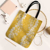 Puakenikeni and Maile Lei Tote Bag Gold Double Strand Lei - Polynesian Pride