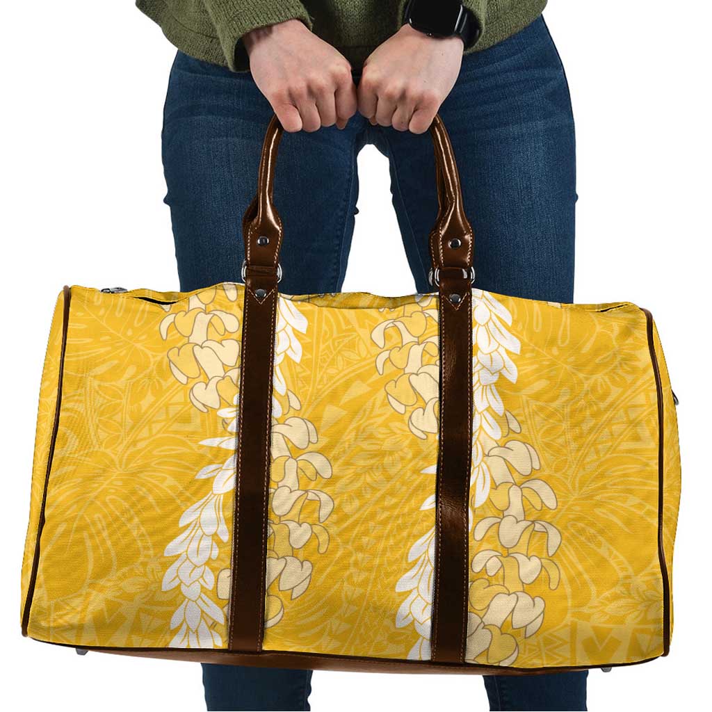 Puakenikeni and Maile Lei Travel Bag Gold Double Strand Lei - Polynesian Pride