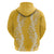 Puakenikeni and Maile Lei Zip Hoodie Gold Double Strand Lei
