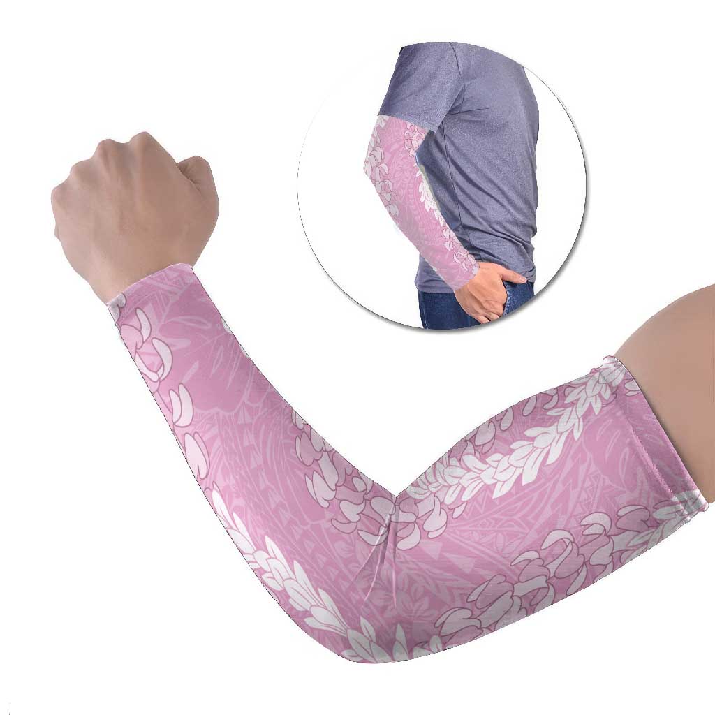Puakenikeni and Maile Lei Arm Sleeves Pink Double Strand Lei - Polynesian Pride