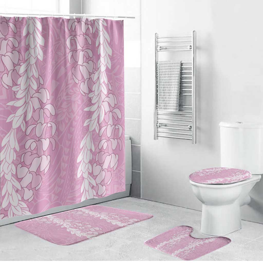 Puakenikeni and Maile Lei Bathroom Set Pink Double Strand Lei - Polynesian Pride