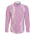 Puakenikeni and Maile Lei Family Matching Mermaid Dress and Hawaiian Shirt Pink Double Strand Lei