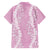 Puakenikeni and Maile Lei Family Matching Tank Maxi Dress and Hawaiian Shirt Pink Double Strand Lei