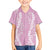 Puakenikeni and Maile Lei Family Matching Tank Maxi Dress and Hawaiian Shirt Pink Double Strand Lei