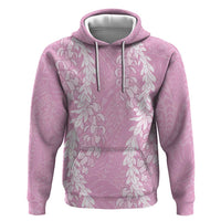 Puakenikeni and Maile Lei Hoodie Pink Double Strand Lei