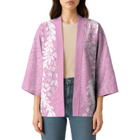 Puakenikeni and Maile Lei Kimono Pink Double Strand Lei - Polynesian Pride