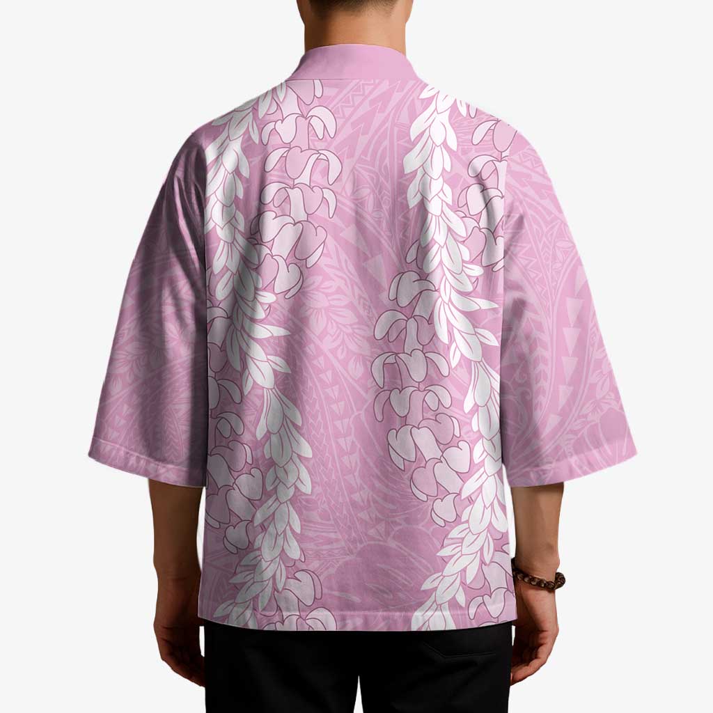 Puakenikeni and Maile Lei Kimono Pink Double Strand Lei - Polynesian Pride