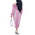 Puakenikeni and Maile Lei Off The Shoulder Long Sleeve Dress Pink Double Strand Lei