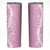 Puakenikeni and Maile Lei Skinny Tumbler Pink Double Strand Lei