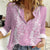 Puakenikeni and Maile Lei Women Casual Shirt Pink Double Strand Lei