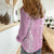 Puakenikeni and Maile Lei Women Casual Shirt Pink Double Strand Lei
