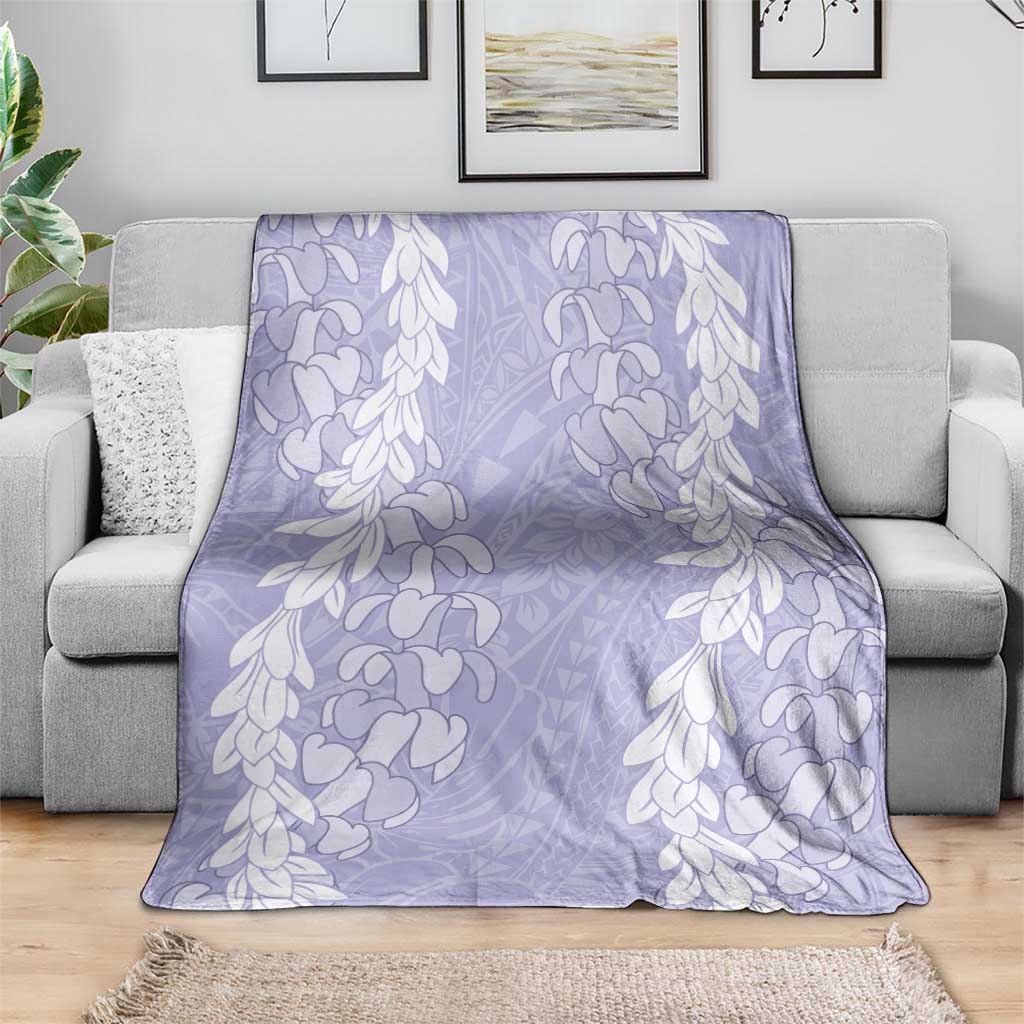Puakenikeni and Maile Lei Blanket Purple Double Strand Lei