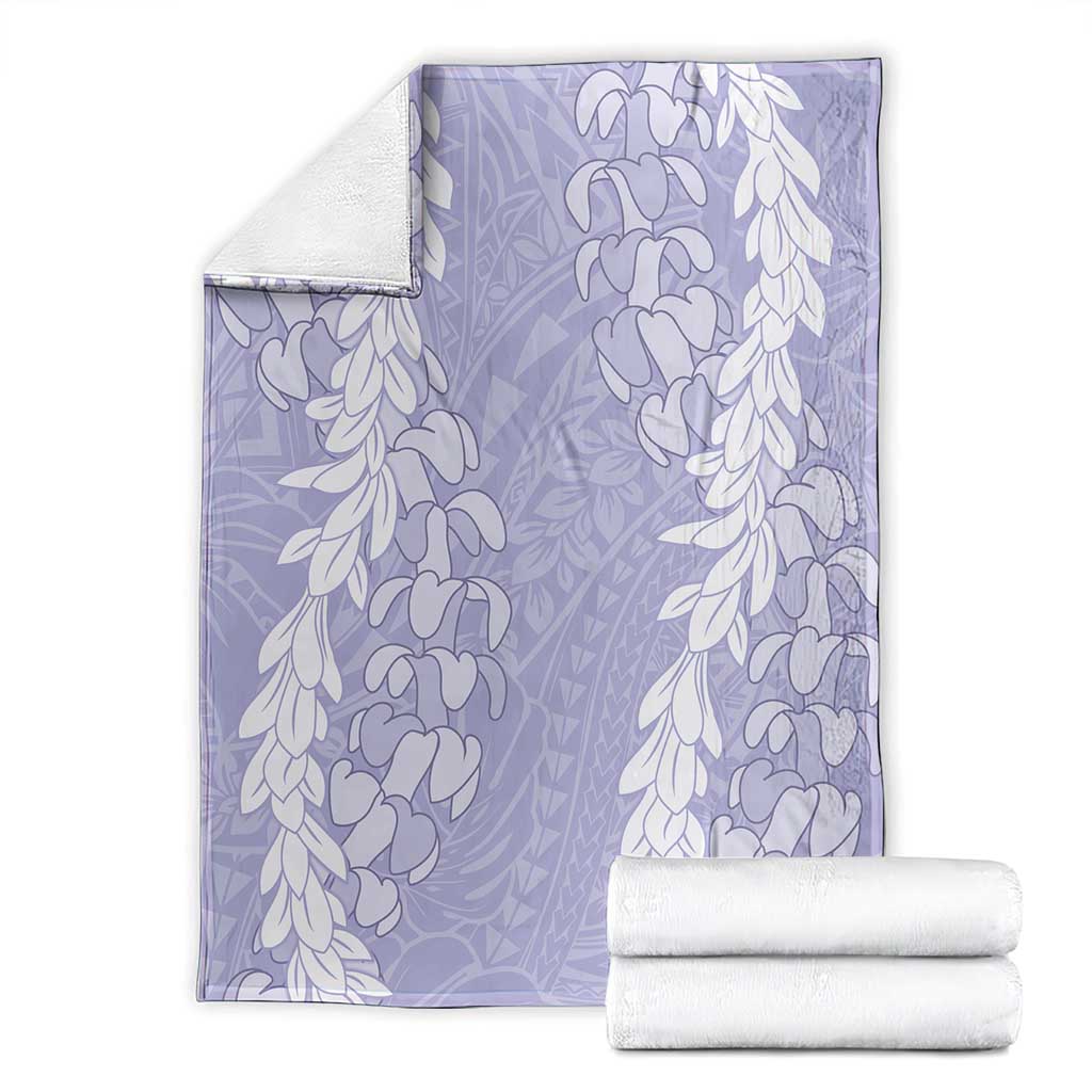 Puakenikeni and Maile Lei Blanket Purple Double Strand Lei