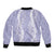 Puakenikeni and Maile Lei Bomber Jacket Purple Double Strand Lei