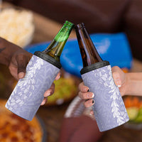 Puakenikeni and Maile Lei 4 in 1 Can Cooler Tumbler Purple Double Strand Lei