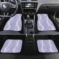Puakenikeni and Maile Lei Car Mats Purple Double Strand Lei