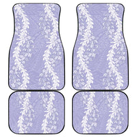 Puakenikeni and Maile Lei Car Mats Purple Double Strand Lei