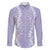 Puakenikeni and Maile Lei Family Matching Long Sleeve Bodycon Dress and Hawaiian Shirt Purple Double Strand Lei