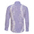 Puakenikeni and Maile Lei Family Matching Mermaid Dress and Hawaiian Shirt Purple Double Strand Lei