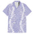 Puakenikeni and Maile Lei Family Matching Tank Maxi Dress and Hawaiian Shirt Purple Double Strand Lei