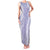 Puakenikeni and Maile Lei Family Matching Tank Maxi Dress and Hawaiian Shirt Purple Double Strand Lei
