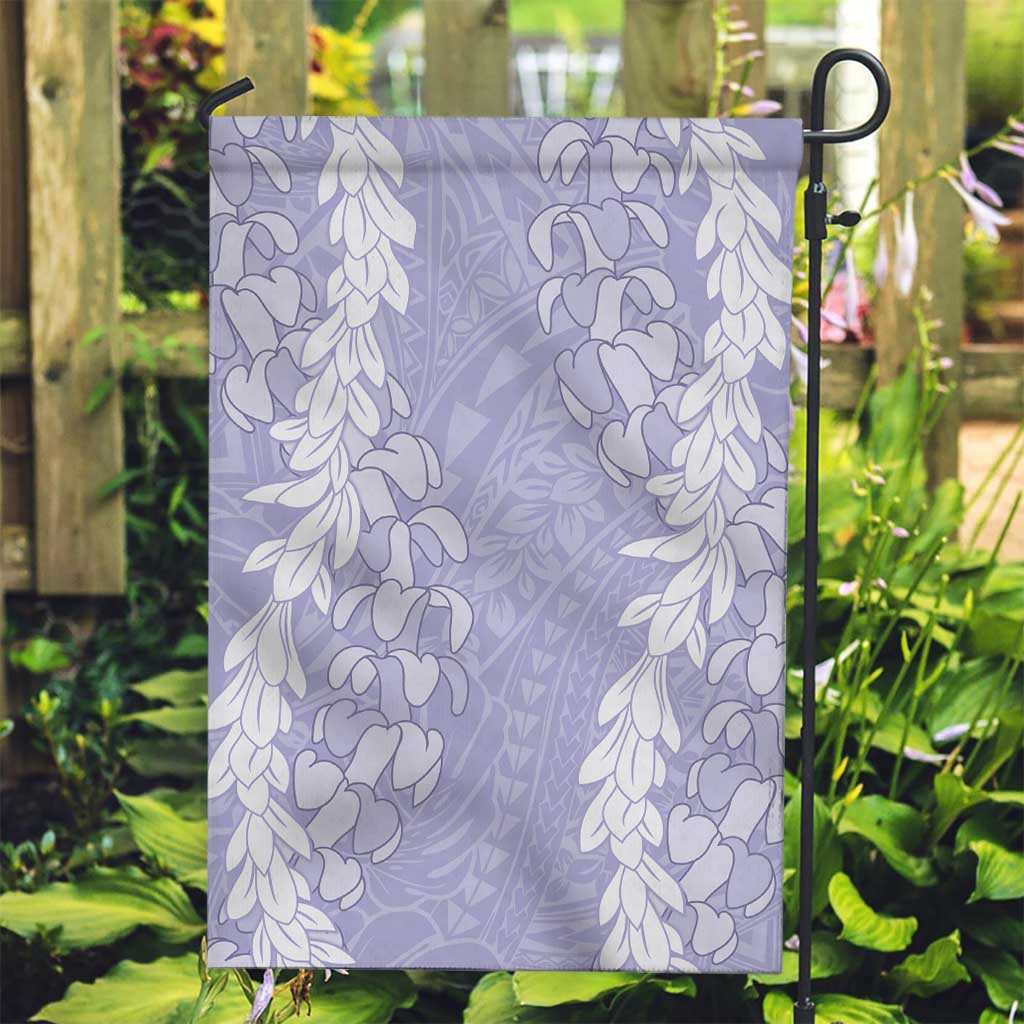 Puakenikeni and Maile Lei Garden Flag Purple Double Strand Lei