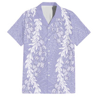 Puakenikeni and Maile Lei Hawaiian Shirt Purple Double Strand Lei