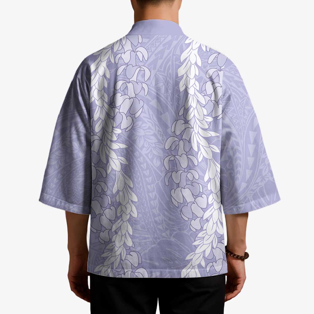 Puakenikeni and Maile Lei Kimono Purple Double Strand Lei - Polynesian Pride