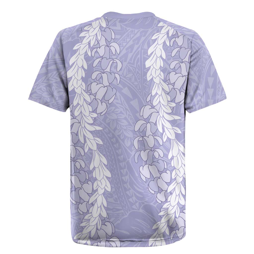 Puakenikeni and Maile Lei Rugby Jersey Purple Double Strand Lei LT9 - Polynesian Pride