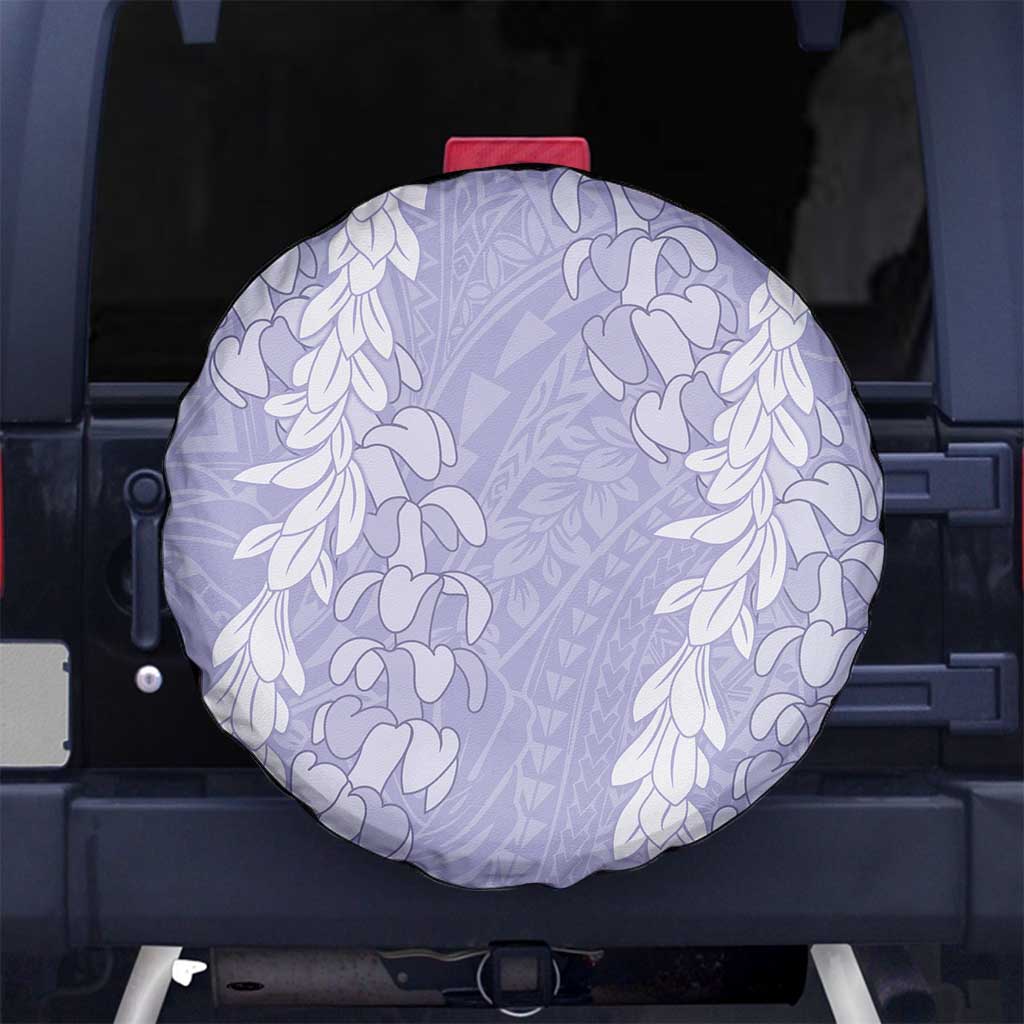 Puakenikeni and Maile Lei Spare Tire Cover Purple Double Strand Lei
