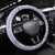 Puakenikeni and Maile Lei Steering Wheel Cover Purple Double Strand Lei