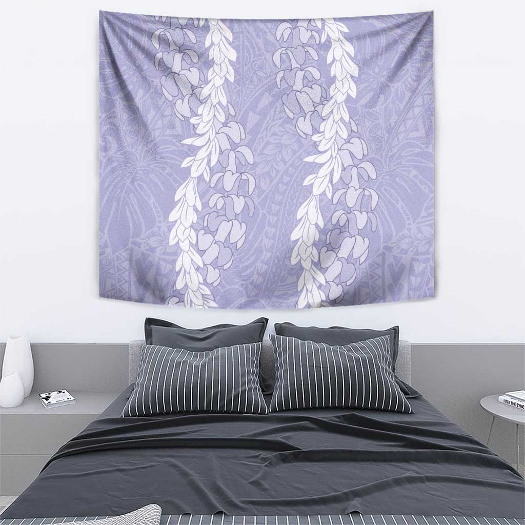 Puakenikeni and Maile Lei Tapestry Purple Double Strand Lei