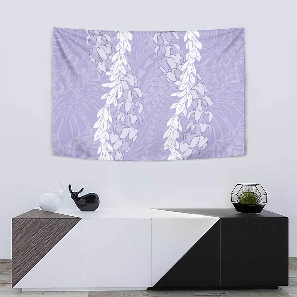 Puakenikeni and Maile Lei Tapestry Purple Double Strand Lei