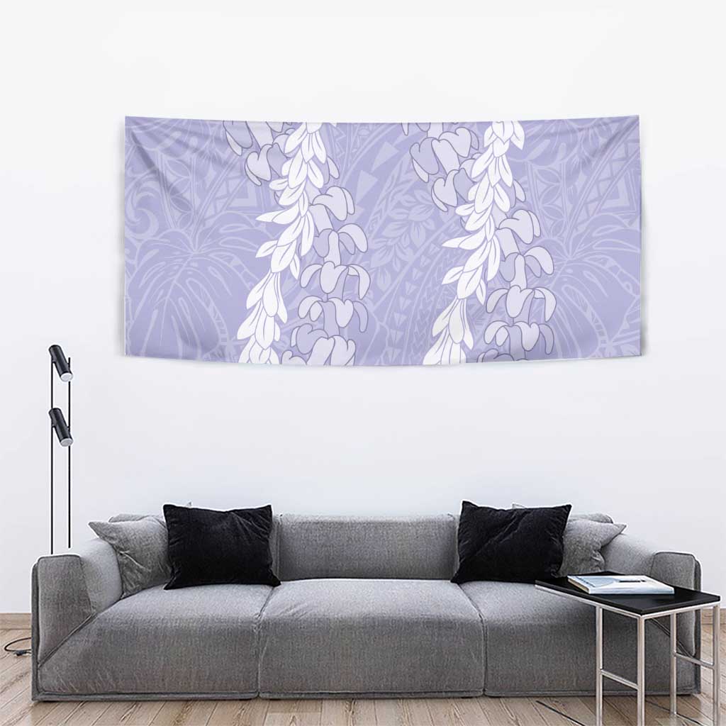 Puakenikeni and Maile Lei Tapestry Purple Double Strand Lei