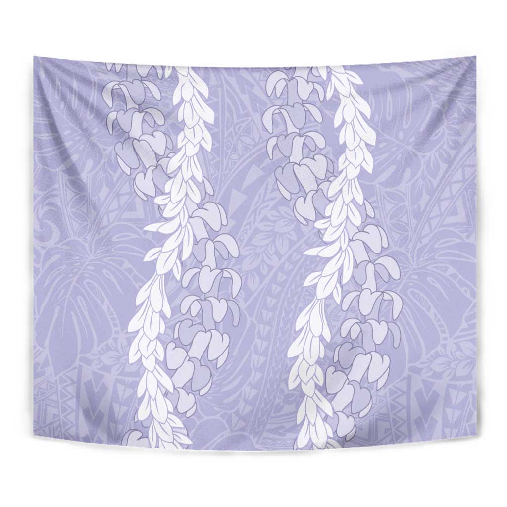 Puakenikeni and Maile Lei Tapestry Purple Double Strand Lei