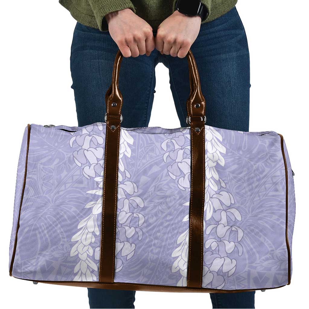Puakenikeni and Maile Lei Travel Bag Purple Double Strand Lei - Polynesian Pride