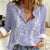 Puakenikeni and Maile Lei Women Casual Shirt Purple Double Strand Lei