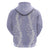 Puakenikeni and Maile Lei Zip Hoodie Purple Double Strand Lei