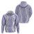 Puakenikeni and Maile Lei Zip Hoodie Purple Double Strand Lei