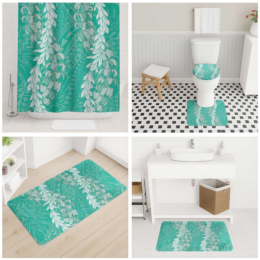 Puakenikeni and Maile Lei Bathroom Set Sage Green Double Strand Lei - Polynesian Pride