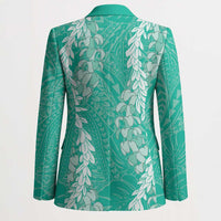 Puakenikeni and Maile Lei Blazer Sage Green Double Strand Lei - Polynesian Pride