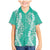 Puakenikeni and Maile Lei Family Matching Mermaid Dress and Hawaiian Shirt Sage Green Double Strand Lei